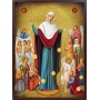Icoana Maicii Domnului „Bucuria tuturor celor necăjiți” - aspect îmbătrânit autentic