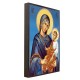 Icoana Maicii Domnului „Grabnic Ascultătoare” („Gorgoepikou”) - manual lucrată cu fundal albastru