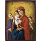 Icoana Maicii Domnului „Trei Bucurii” - aspect îmbătrânit autentic