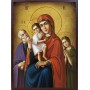 Icoana Maicii Domnului „Trei Bucurii” - aspect îmbătrânit autentic