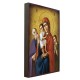 Icoana Maicii Domnului „Trei Bucurii” - aspect îmbătrânit autentic