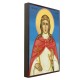 Icoana cu Sf. Muceniță Agnia din Roma - lucru manual cu fundal albastru