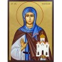 Icoana cu Sfânta Cuv. Anghelina - aurie
