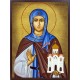 Icoana cu Sf. Anghelina - aspect îmbătrânit autentic