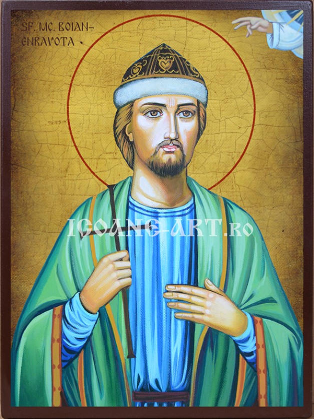 Icoana cu Sf. Boian-Enravota - aspect îmbătrânit autentic