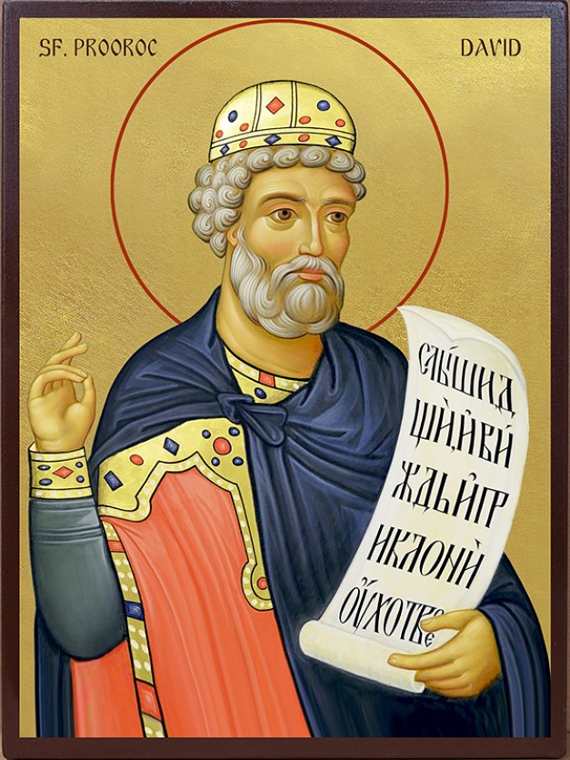 Icoana cu Sfântul David - aurie