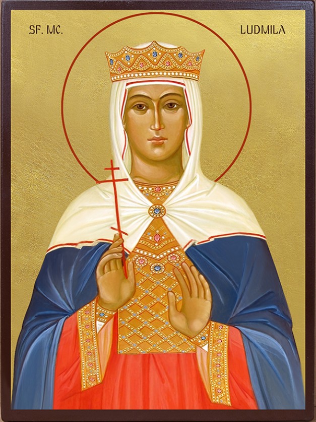 Icoana cu Sf. Mc. Ludmila - aurie