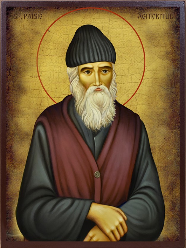 Icoana cu Sf. Paisie Aghioritul - cu patină de vechime