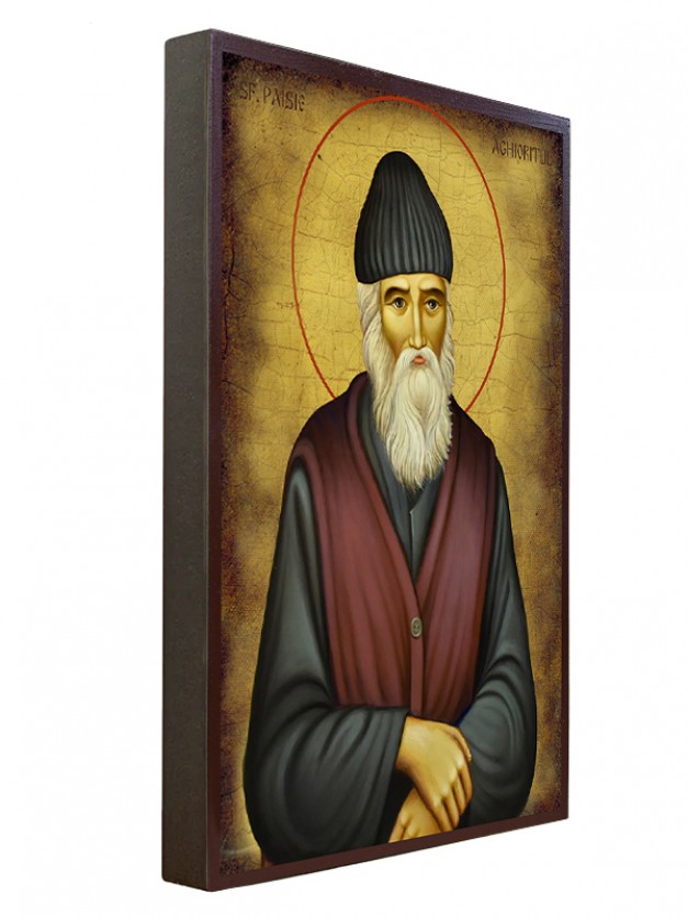 Icoana cu Sf. Paisie Aghioritul - cu patină de vechime