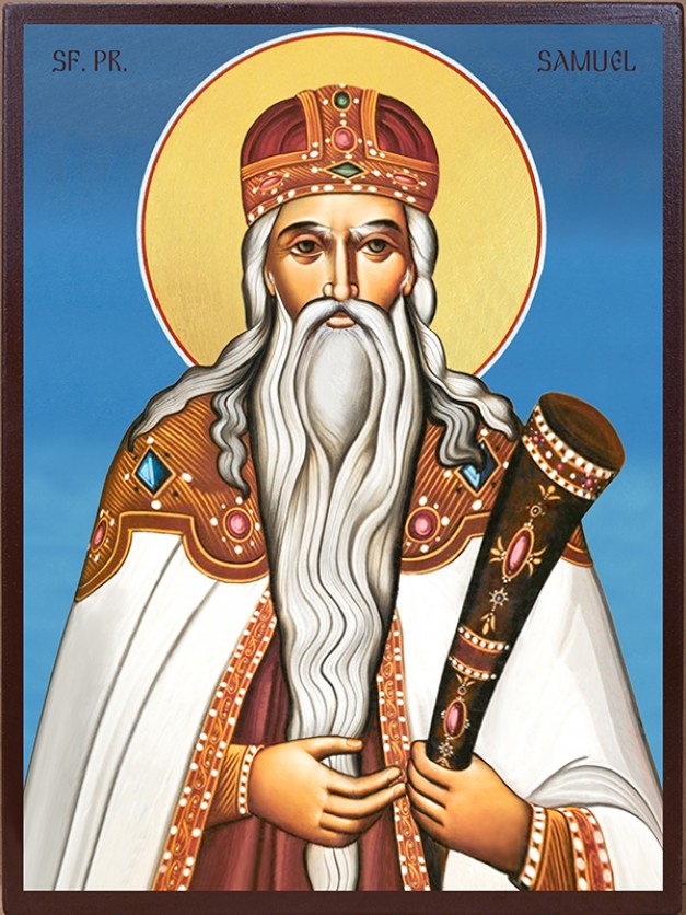 Icoana cu Sf. proroc Samuel - fundal albastru
