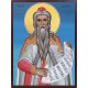 Icoana cu Sf. Proroc Zaharia - lucru manual cu fundal albastru