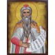 Icoana cu Sf. Zaharia - patină de vechime adăugată
