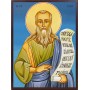 Icoana cu Sf. Proroc Elisei - lucru manual cu fundal albastru