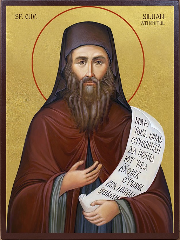 Icoana cu Sfantul Siluan Athonitul - aurită