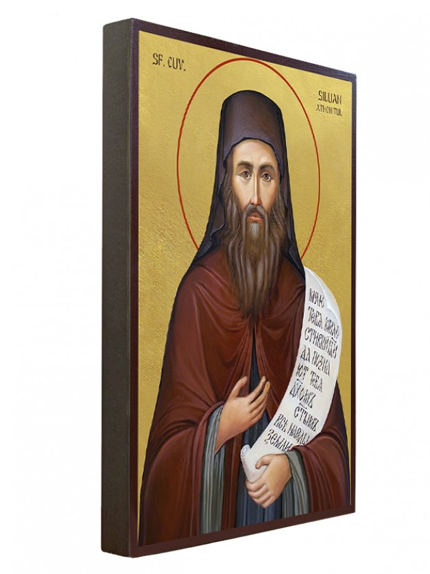 Icoana cu Sfantul Siluan Athonitul - aurită