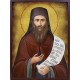 Icoana cu Sf. Siluan Athonitul - aspect învechit
