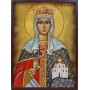 Icoana cu Sf. Tamara - patină de vechime adăugată