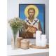 Icoana cu Sf. Mucenic Valentin, Episcopul Umbriei - fundal albastru