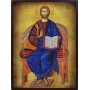 Icoana Iisus Hristos - Mântuitorul Arhiereu pe tron - patinată