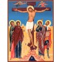 Icoana cu Răstignirea Mântuitorului Iisus Hristos - creată manual