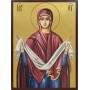Icoana cu Acoperământul Maicii Domnului (Pocroave) - fundal auriu