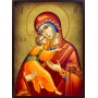 Icoana Maicii Domnului Milostiva din Vladimir - cu patină de vechime