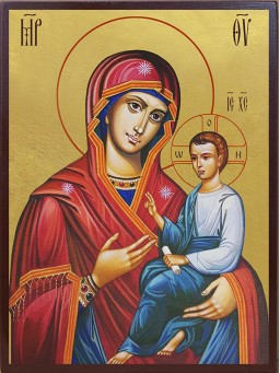 Icoana Maicii Domnului Grabnic Ascultătoare (Gorgoepikoos) - fundal auriu