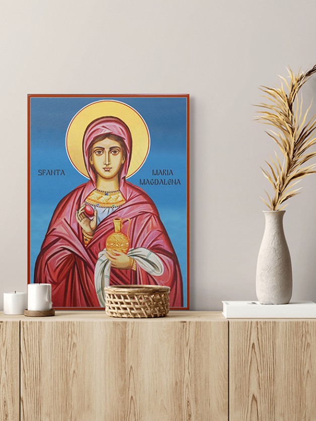 Icoana cu Sfânta Maria Magdalena - manual lucrată