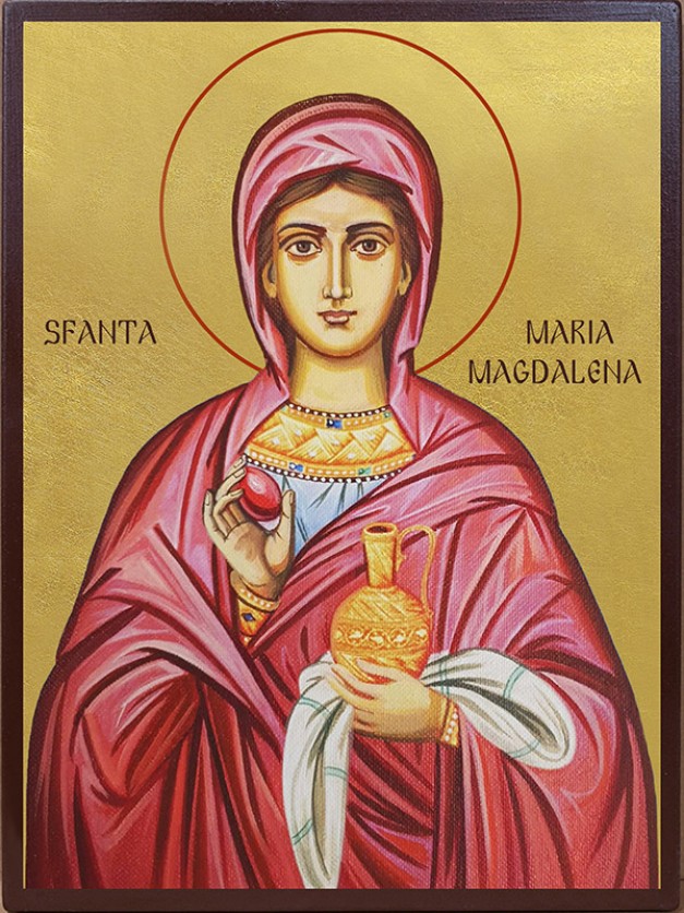 Icoana cu Sfânta Maria Magdalena - aurie