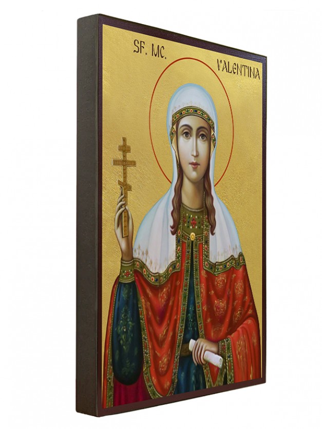Icoana cu Sfânta Muceniță Valentina - fundal aurit