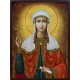 Icoana cu Sfânta Muceniță Valentina - aspect învechit