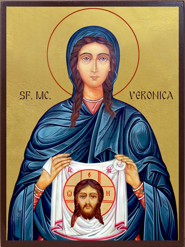 Icoana cu Sfânta Veronica - fundal auriu