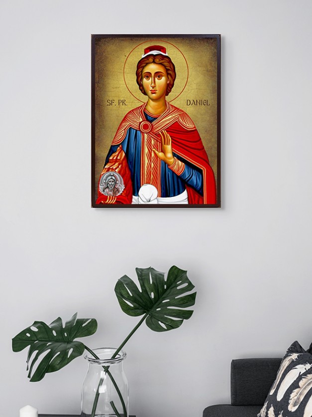 Icoana cu Sfântul Daniel - aspect învechit