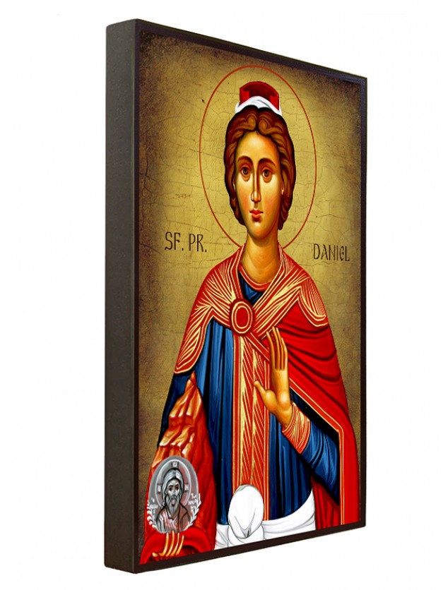 Icoana cu Sfântul Daniel - aspect învechit