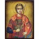 Icoana cu Sfântului Dumitru/ Dimitrie - patină de vechime adăugată