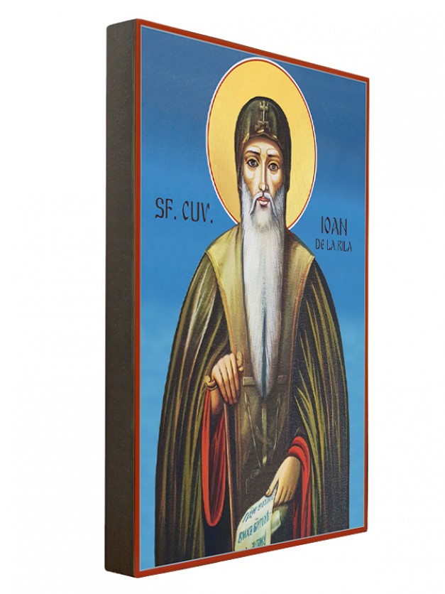Icoana cu Sfântul Cuvios Ioan de la Rila - lucru manual
