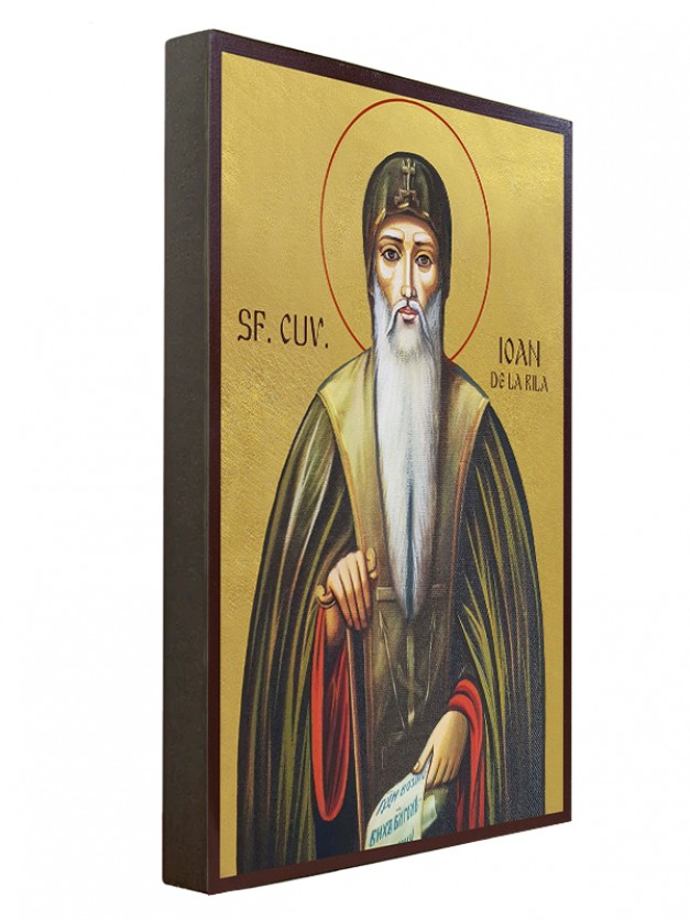 Icoana cu Sfântul Cuvios Ioan de la Rila - aurită