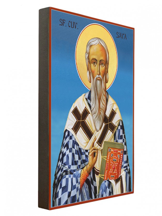 Icoana cu Sfântul Sava - lucru manual unicat